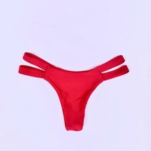 Cherry Red Bikini Bottom  Size S